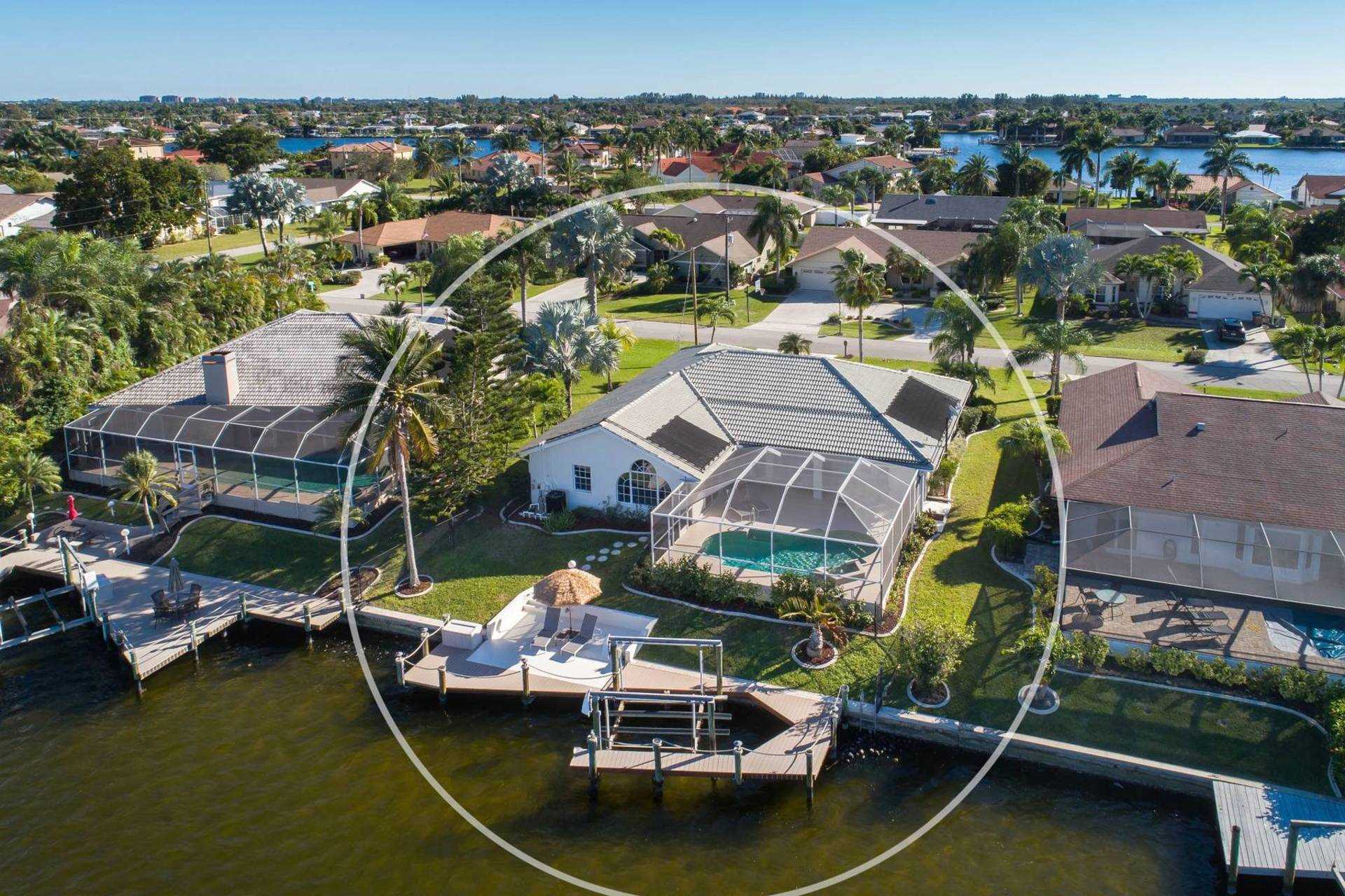 Villa Melima Stylishly Furnished Lakefront Home with Gulf Access in